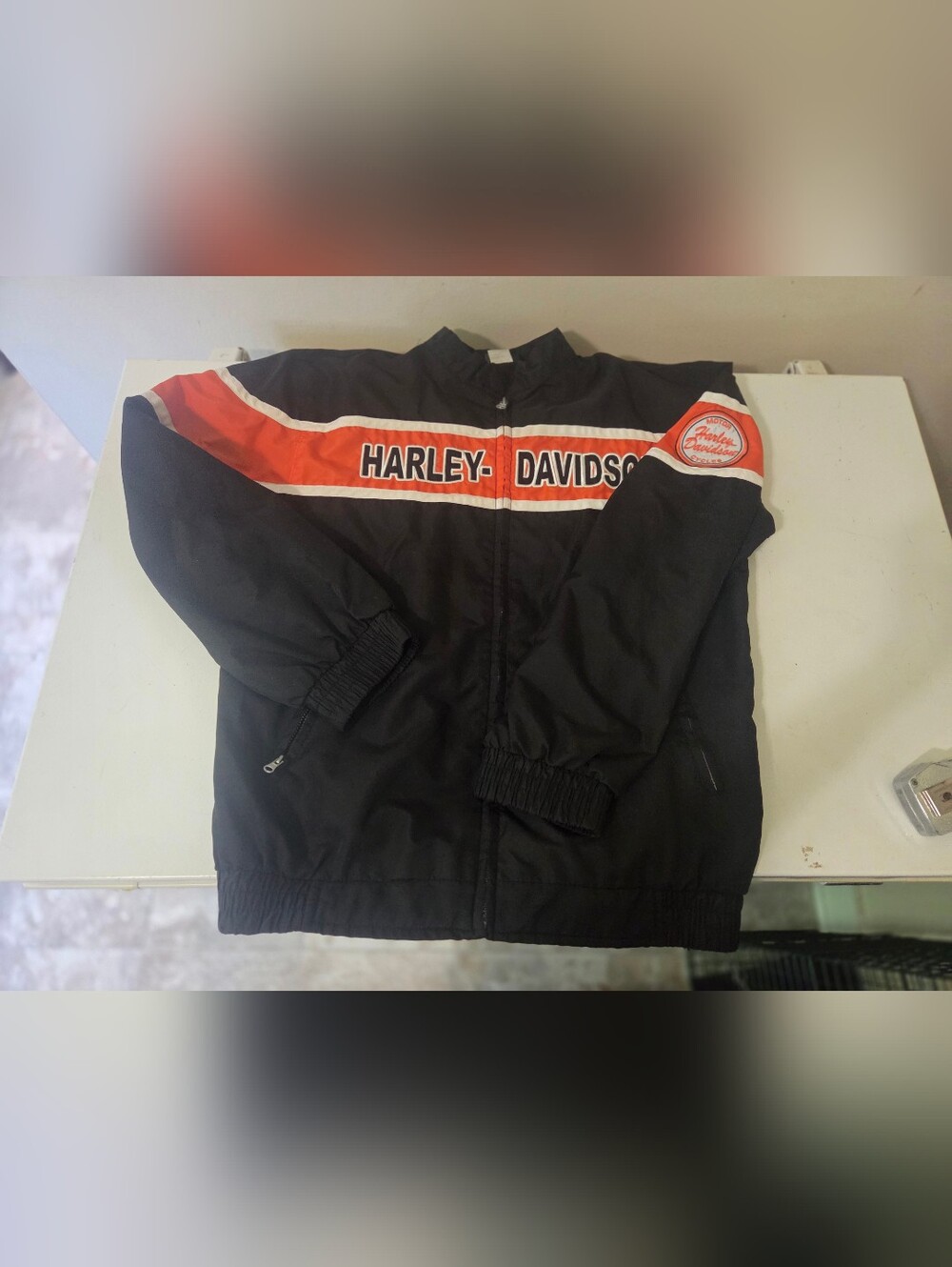 Harley Davidson Racing Kids Jacket L USA Made Full Zip Up.